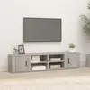 Image de Meubles Tv 2 Pcs Gris Béton 80x31,5x36 Cm Bois D'ingénierie Vidaxl