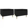 Image de Tables D'appoint 2 Pcs Noir 50x46x35 Cm Bois D'ingénierie Vidaxl