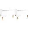 Image de Tables D'appoint 2pcs Blanc Brillant 50x46x35cm Bois Ingénierie Vidaxl