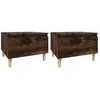 Image de Tables D'appoint 2 Pcs Chêne Fumé 50x46x35 Cm Bois Ingénierie Vidaxl