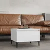 Image de Table D'appoint Blanc Brillant 50x46x35 Cm Bois D'ingénierie Vidaxl