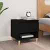 Image de Table De Chevet Noir 50x46x50 Cm Bois D’ingénierie Vidaxl