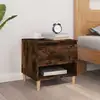 Image de Table De Chevet Chêne Fumé 50x46x50 Cm Bois D'ingénierie Vidaxl