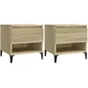 Image de Tables D'appoint 2 Pcs Chêne Sonoma 50x46x50 Cm Bois Ingénierie Vidaxl