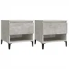 Image de Tables D'appoint 2 Pcs Gris Béton 50x46x50 Cm Bois D'ingénierie Vidaxl