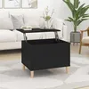 Image de vidaXL Table basse Noir 60x445x45 cm Bois dingénierie 819565