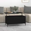 Image de vidaXL Table basse Noir 90x445x45 cm Bois dingénierie 819589