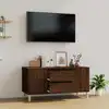 Image de Meuble Tv Chêne Marron 102x44,5x50 Cm Bois D'ingénierie Vidaxl
