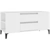 Image de Meuble Tv Blanc 102x44,5x50 Cm Bois D'ingénierie Vidaxl