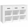 Image de Buffet Blanc 100x30x59,5 Cm Bois D'ingénierie Vidaxl