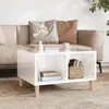 Image de 821030 vidaXL Table basse Blanc brillant 60x50x365 cm Bois dingénierie