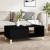 Image de 821045 vidaXL Table basse Noir 90x50x365 cm Bois dingénierie