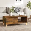 Image de Table Basse Chêne Fumé 90x50x36,5 Cm Bois D'ingénierie Vidaxl