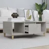 Image de 821064 vidaXL Table basse Gris béton 90x50x365 cm Bois dingénierie