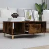 Image de Table Basse Chêne Fumé 90x50x36,5 Cm Bois D'ingénierie Vidaxl