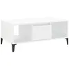 Image de Table Basse Blanc 90x50x36,5 Cm Bois D'ingénierie Vidaxl