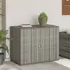 Image de Armoire De Rangement Jardin Gris 100x55,5x80 Cm Résine Tressée Vidaxl