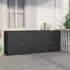 Image de vidaXL Armoire de rangement jardin Noir 198x555x80 cm Résine tressée 319870