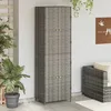 Image de vidaXL Armoire de rangement jardin Gris 59x40x180 cm Résine tressée 319873