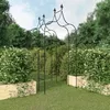 Image de Arches De Jardin 2 Pcs Noir 120x38x260 Cm Acier Vidaxl