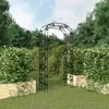 Image de Arche De Jardin Noir 116x45x240 Cm Acier Vidaxl