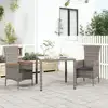 Image de Chaises De Jardin Avec Coussins Lot De 2 Résine Tressée Gris Vidaxl