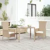 Image de Chaises De Jardin Avec Coussins Lot De 2 Résine Tressée Beige Vidaxl