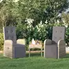 Image de Chaises De Jardin Inclinables Coussins Lot De 2 Résine Tressée Vidaxl