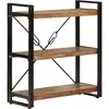 Image de Bibliothèque 3 Niveaux 77x30x80 Cm Bois Récupération Massif/fer Vidaxl