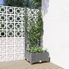 Image de vidaXL Jardinière avec treillis Gris clair 40x40x121 5 cm PP 153269