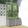 Image de Jardinière Avec Treillis Gris Clair 80x40x136 Cm Pp Vidaxl