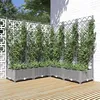 Image de Jardinière Avec Treillis Gris Clair 120x120x121,5 Cm Pp Vidaxl