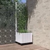 Image de Jardinière Avec Treillis Blanc 40x40x136 Cm Pp Vidaxl