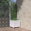 Image de vidaXL Jardinière avec treillis Blanc 40x40x136 cm PP 153280