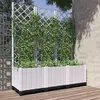 Image de Jardinière Avec Treillis Blanc 120x40x136 Cm Pp Vidaxl