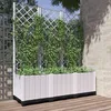 Image de vidaXL Jardinière avec treillis Blanc 120x40x136 cm PP 153284