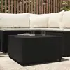 Image de Table Basse De Jardin Carré Noir 50x50x30 Cm Résine Tressée Vidaxl