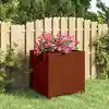 Image de Jardinière Avec Pieds Rouillé 40x40x40 Cm Acier Corten Vidaxl