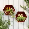 Image de Jardinières Murales 2 Pcs Rouillé Acier Corten 46x10x40 Cm Vidaxl