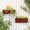 Image de Jardinières Murales 2 Pcs Rouillé Acier Corten 53x10x17 Cm Vidaxl