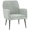 Image de Vidaxl fauteuil gris clair 62x79x79 cm velours
