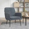Image de Fauteuil Gris Foncé 62x79x79 Cm Velours Vidaxl