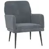 Image de Vidaxl fauteuil gris foncé 62x79x79 cm velours