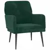 Image de Vidaxl fauteuil vert foncé 62x79x79 cm velours