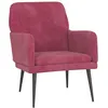 Image de Fauteuil Rouge Bordeaux 62x79x79 Cm Velours Vidaxl