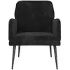 Image de Vidaxl fauteuil noir 62x79x79 cm velours