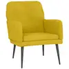 Image de Vidaxl fauteuil jaune 62x79x79 cm velours