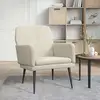 Image de Fauteuil Crème 62x79x79 Cm Velours Vidaxl