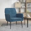 Image de vidaXL Fauteuil Bleu 62x79x79 cm Velours 351413