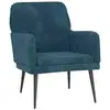Image de Vidaxl fauteuil bleu 62x79x79 cm velours